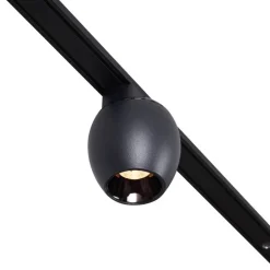 QAZQA Led-Strahler|Deckenstrahler*Modernes Schienensystem mit 12 schwarzen Strahlern 1-phasig - Magnetic Zagaye