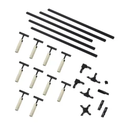 QAZQA Aufbaustrahler|Deckenstrahler*Modernes Schienensystem mit 10 Strahlern Beige und Schwarz 1-phasig - Slimline Uzzy