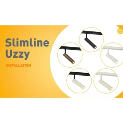 QAZQA Aufbaustrahler|Deckenstrahler*Modernes Schienensystem mit 10 Strahlern Beige und Schwarz 1-phasig - Slimline Uzzy