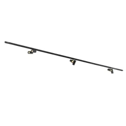QAZQA Aufbaustrahler|Deckenstrahler*Modernes Schienensystem mit 3 Strahlern schwarz 1-phasig - Iconic Scopio
