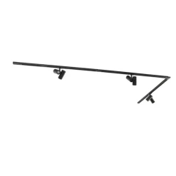 QAZQA Aufbaustrahler|Deckenstrahler*Modernes Schienensystem mit 3 Strahlern schwarz 1-phasig - Iconic Scopio