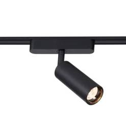 QAZQA Led-Strahler|Deckenstrahler*Modernes Schienensystem mit 8 schwarzen Strahlern 1-phasig - Magnetic Samson