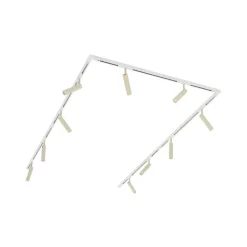 QAZQA Deckenstrahler|Aufbaustrahler*Modernes Schienensystem mit 10 Strahlern Beige und Weiß 1-phasig - Slimline Uzzy