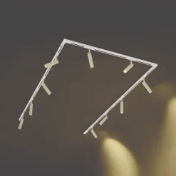 QAZQA Deckenstrahler|Aufbaustrahler*Modernes Schienensystem mit 10 Strahlern Beige und Weiß 1-phasig - Slimline Uzzy