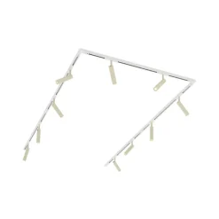 QAZQA Deckenstrahler|Aufbaustrahler*Modernes Schienensystem mit 10 Strahlern Beige und Weiß 1-phasig - Slimline Uzzy