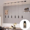 QAZQA Schlafzimmerlampen|Küchenlampen*Modernes Schienensystem mit 6 schwarzen Pendelleuchten 1-phasig - Magnetic Vance