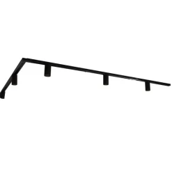 QAZQA Aufbaustrahler|Deckenstrahler*Modernes Schienensystem mit 5 schwarzen Strahlern 1-phasig GU10 35mm - Iconic Ruby