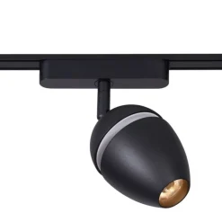 QAZQA Led-Strahler|Deckenstrahler*Modernes Schienensystem mit 8 schwarzen Strahlern 1-phasig - Magnetic Eggy