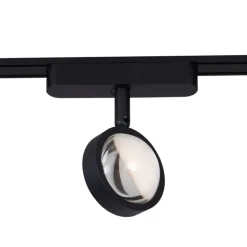 QAZQA Led-Strahler|Aufbaustrahler*Modernes Schienensystem mit 12 schwarzen Strahlern 1-phasig - Magnetic Lance