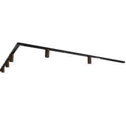 QAZQA Deckenstrahler|Aufbaustrahler*Modernes Schienensystem mit 5 Strahlern Dunkelbronze 1-phasig GU10 35mm - Iconic Ruby