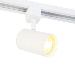 QAZQA Deckenstrahler|Aufbaustrahler*Modernes Schienensystem mit 4 Strahlern Weiß 1-phasig - Iconic Yade