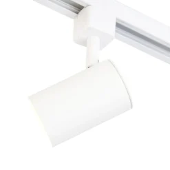 QAZQA Deckenstrahler|Aufbaustrahler*Modernes Schienensystem mit 4 Strahlern Weiß 1-phasig - Iconic Yade