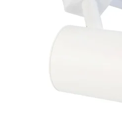 QAZQA Deckenstrahler|Aufbaustrahler*Modernes Schienensystem mit 4 Strahlern Weiß 1-phasig - Iconic Yade