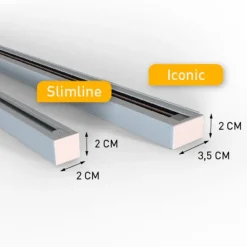 QAZQA Deckenstrahler|Aufbaustrahler*Modernes Schienensystem mit 6 weißen Pendelleuchten 1-phasig - Slimline Keno