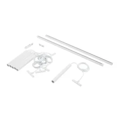 QAZQA Deckenstrahler|Aufbaustrahler*Modernes Schienensystem mit 6 weißen Pendelleuchten 1-phasig - Slimline Keno