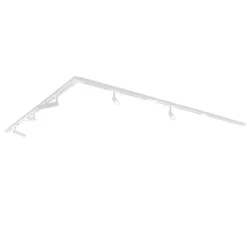 QAZQA Deckenstrahler|Aufbaustrahler*Modernes Schienensystem mit 5 Strahlern Weiß 1-phasig GU10 35mm - Iconic Jeana Luxe