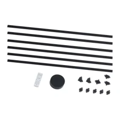 QAZQA Küchenlampen|Deckenstrahler*Modernes Schienensystem schwarz 1-phasig 600 cm mit runder Stromzufuhr - Magnetic