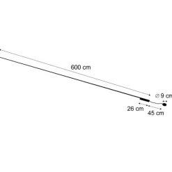 QAZQA Schlafzimmerlampen|Küchenlampen*Modernes Schienensystem schwarz 1-phasig 600 cm - Magnetic