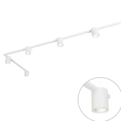 QAZQA Schlafzimmerlampen|Küchenlampen*Modernes Schienensystem weiß mit 5 Strahlern 1-phasig - Rondoo Up
