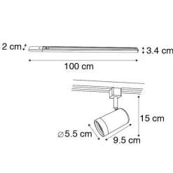 Kinder QAZQA Preisvorteil Auf Leuchtmittel|Smarte Glühbirnen*Modernes Schienensystem weiß mit 14 Spots 1-phasig - Jeana