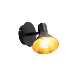 QAZQA Wandstrahler|Deckenstrahler*Modernes Spot Schwarz 1-flammig - Magno