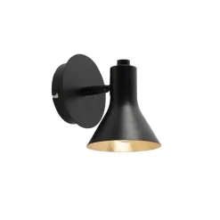 QAZQA Wandstrahler|Deckenstrahler*Modernes Spot Schwarz 1-flammig - Magno