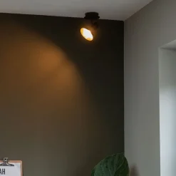 QAZQA Wandstrahler|Deckenstrahler*Modernes Spot Schwarz 1-flammig - Magno