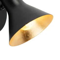 QAZQA Wandstrahler|Deckenstrahler*Modernes Spot Schwarz 1-flammig - Magno