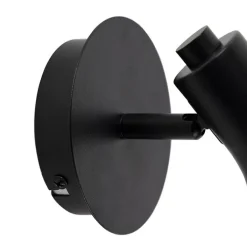 QAZQA Wandstrahler|Deckenstrahler*Modernes Spot Schwarz 1-flammig - Magno