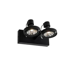 QAZQA Deckenstrahler|Aufbaustrahler*Modernes Spotschwarz 2-Licht - Master 70