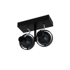 QAZQA Deckenstrahler|Aufbaustrahler*Modernes Spotschwarz 2-Licht - Master 70