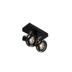 QAZQA Deckenstrahler|Aufbaustrahler*Modernes Spotschwarz 2-Licht - Master 70