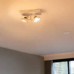 QAZQA Deckenstrahler|Aufbaustrahler*Modernes Spotweiß 2-Licht - Master 111