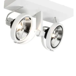 QAZQA Deckenstrahler|Aufbaustrahler*Modernes Spotweiß 2-Licht - Master 111