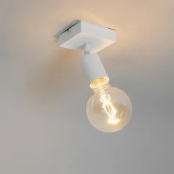 QAZQA Wandstrahler|Deckenstrahler*Modernes Spotweiß quadratisch - Facil