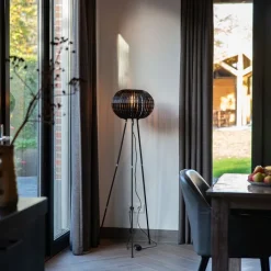 QAZQA Stehlampen|Wohnzimmerlampen*Modernes Stehlampen-Stativ schwarz - Zoë