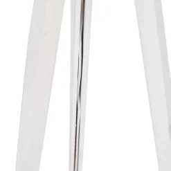 QAZQA Stehlampen|Wohnzimmerlampen*Modernes Stehlampenstativ weiß mit weißem Schirm 50 cm - Tripod Classic