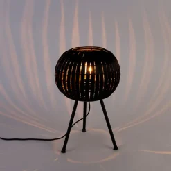 QAZQA Tischlampen|Esszimmerlampen*Modernes Tischlampen-Stativ schwarz - Zoë
