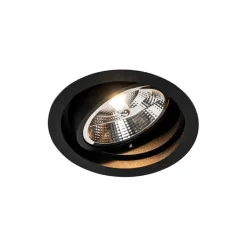 QAZQA Schlafzimmerlampen|Küchenlampen*Modernes versenktes Spotschwarz verstellbar - Chuck 111