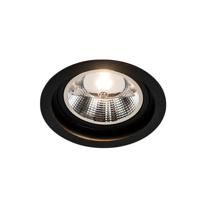 QAZQA Schlafzimmerlampen|Küchenlampen*Modernes versenktes Spotschwarz verstellbar - Chuck 111