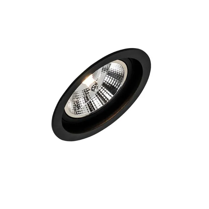 QAZQA Schlafzimmerlampen|Küchenlampen*Modernes versenktes Spotschwarz verstellbar - Chuck 111