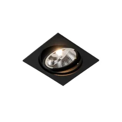 QAZQA Einbaustrahler|Wohnzimmerlampen*Modernes versenktes Spotschwarz verstellbar - Chuck 111