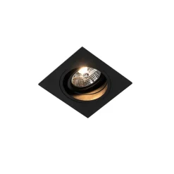 QAZQA Schlafzimmerlampen|Küchenlampen*Modernes versenktes Spotschwarz verstellbar - Chuck 70