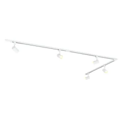 QAZQA Schlafzimmerlampen|Küchenlampen*Modernes weißes Schienensystem mit 5 Spots 1-phasig - Jeana