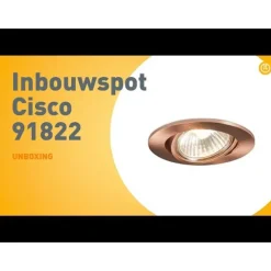 QAZQA Einbaustrahler|Wohnzimmerlampen*Neigbarer Einbauspot aus Kupfer - Cisco