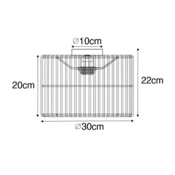QAZQA Deckenleuchten|Wohnzimmerlampen*Orientale Deckenleuchte Schwarz mit Rattan - Maud