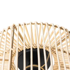 QAZQA Deckenleuchten|Wohnzimmerlampen*Orientale Deckenleuchte Schwarz mit Rattan - Maud