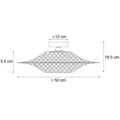 QAZQA Gartenbeleuchtung|Deckenleuchten Außen*Orientalische Außendeckenleuchte Bambus 50 cm IP44 - Rina