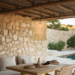 QAZQA Gartenbeleuchtung|Pendelleuchten Außen*Orientalische Außenhängelampe aus Bambus IP44 - Carlos