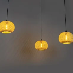 QAZQA Gartenbeleuchtung|Pendelleuchten Außen*Orientalische Außenhängelampe Bambus 3-flammig IP44 - Rafael